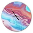 thumbnail image 1 of Designart 'Abstract Marbled ' Modern wall clock, 1 of 3