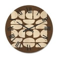 thumbnail image 1 of Designart 'Abstract Minimal Half Moons Composition' Modern Wood Wall Clock, 1 of 5