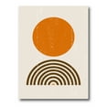 thumbnail image 1 of Designart ' Abstract Minimal Rainbow and Orange Sun I ' Modern Canvas Wall Art Print, 1 of 4