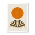 thumbnail image 1 of Designart 'Abstract Minimal Rainbow and Orange Sun I' Modern Framed Art Print, 1 of 4