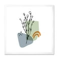 thumbnail image 1 of Designart 'Abstract Minimal Shapes Under Flowers II' Modern Framed Art Print, 1 of 4