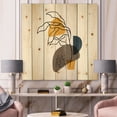 thumbnail image 1 of Designart 'Abstract Minimal Shapes Under Flowers V' Modern Print on Natural Pine Wood, 1 of 5