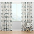 thumbnail image 1 of Designart 'Abstract Modern Geometric Pattern' Mid-Century Modern Blackout Curtain Panel, 1 of 4