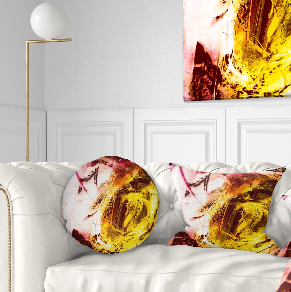 Designart Abstract Modern Structure Art - Abstract Throw Pillow - 12x20