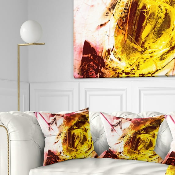 Designart Abstract Modern Structure Art - Abstract Throw Pillow - 18x18