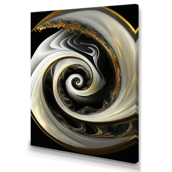 Designart Abstract Modern Swirl I Canvas Wall Art