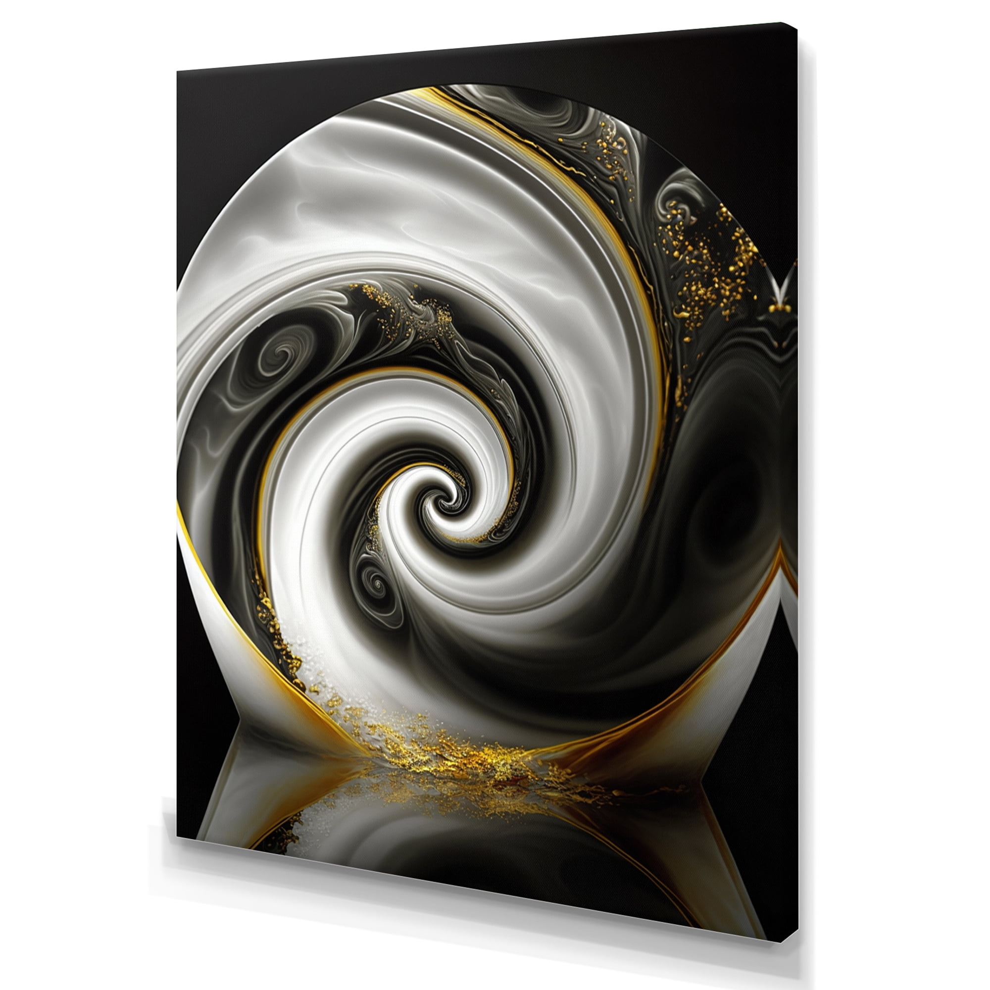 Designart Abstract Modern Swirl II Canvas Wall Art
