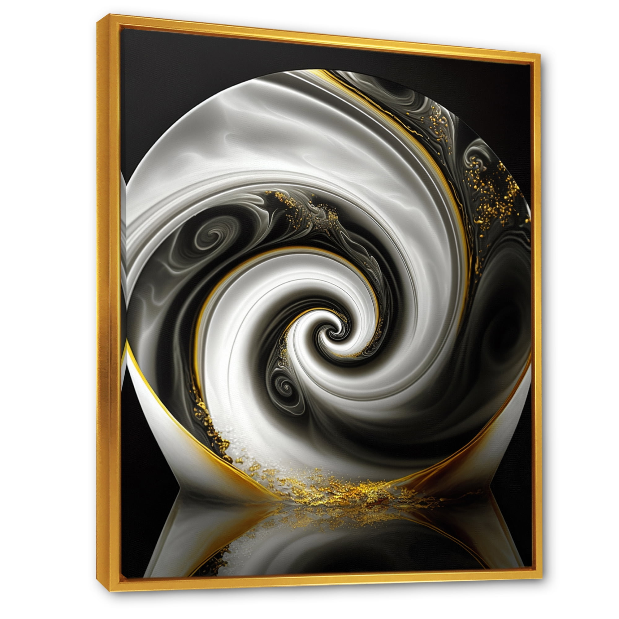 Designart 'Abstract Modern Swirl II' Canvas Wall Art