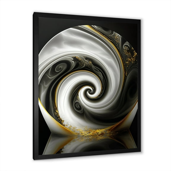 Designart 'Abstract Modern Swirl II' Canvas Wall Art