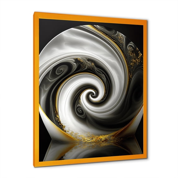 Designart 'Abstract Modern Swirl II' Canvas Wall Art