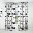 thumbnail image 1 of Designart 'Abstract Monochrome VIII' Modern & Contemporary Curtain Panel, 1 of 5