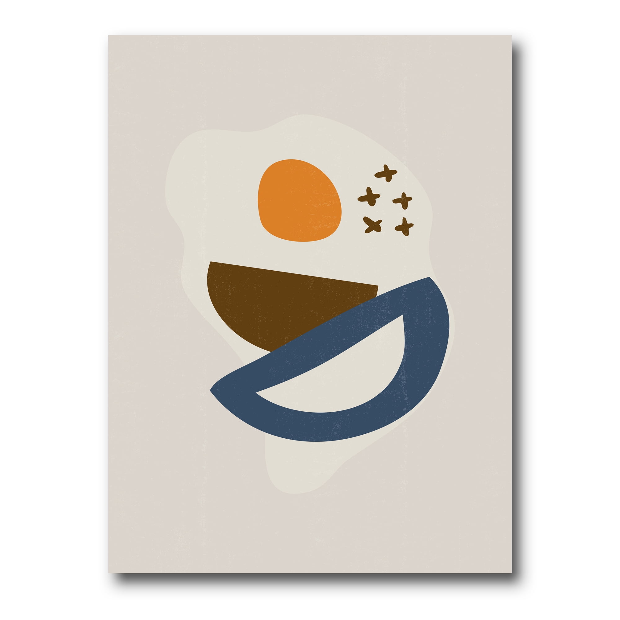 Designart ' Abstract Moon and Sun Geometric Print I ' Modern Canvas Wall Art Print
