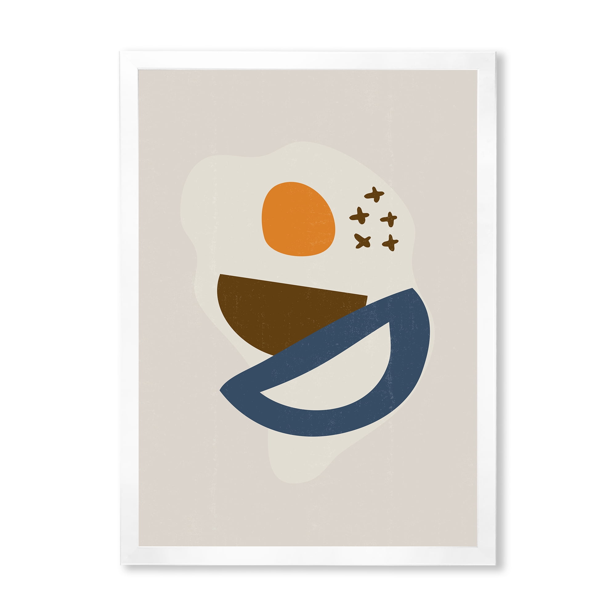 Designart 'Abstract Moon and Sun Geometric Print I' Modern Framed Art Print