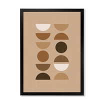 Designart 'Abstract Moon and Sun Geometric Print II' Modern Framed Art Print