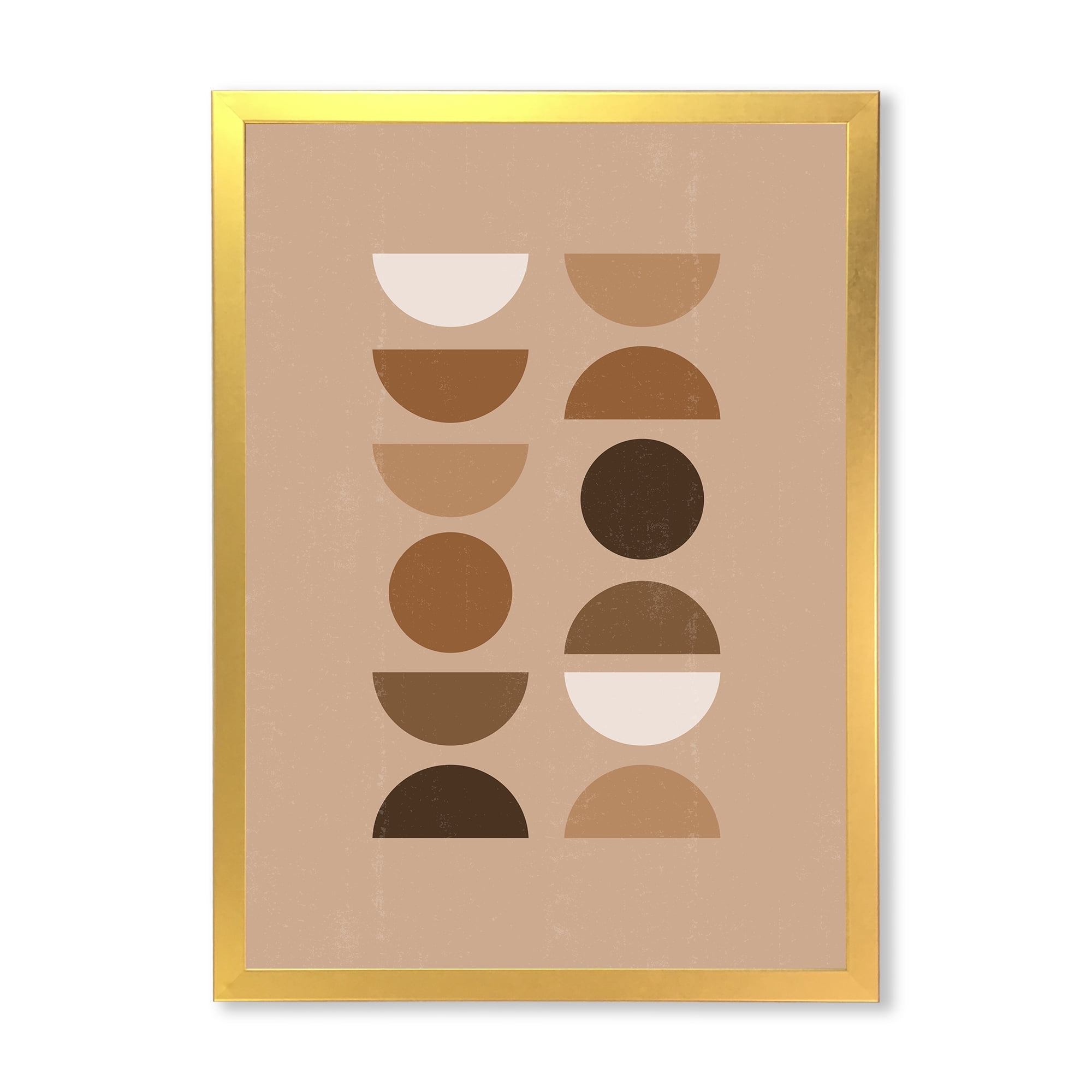 Designart 'Abstract Moon and Sun Geometric Print II' Modern Framed Art Print