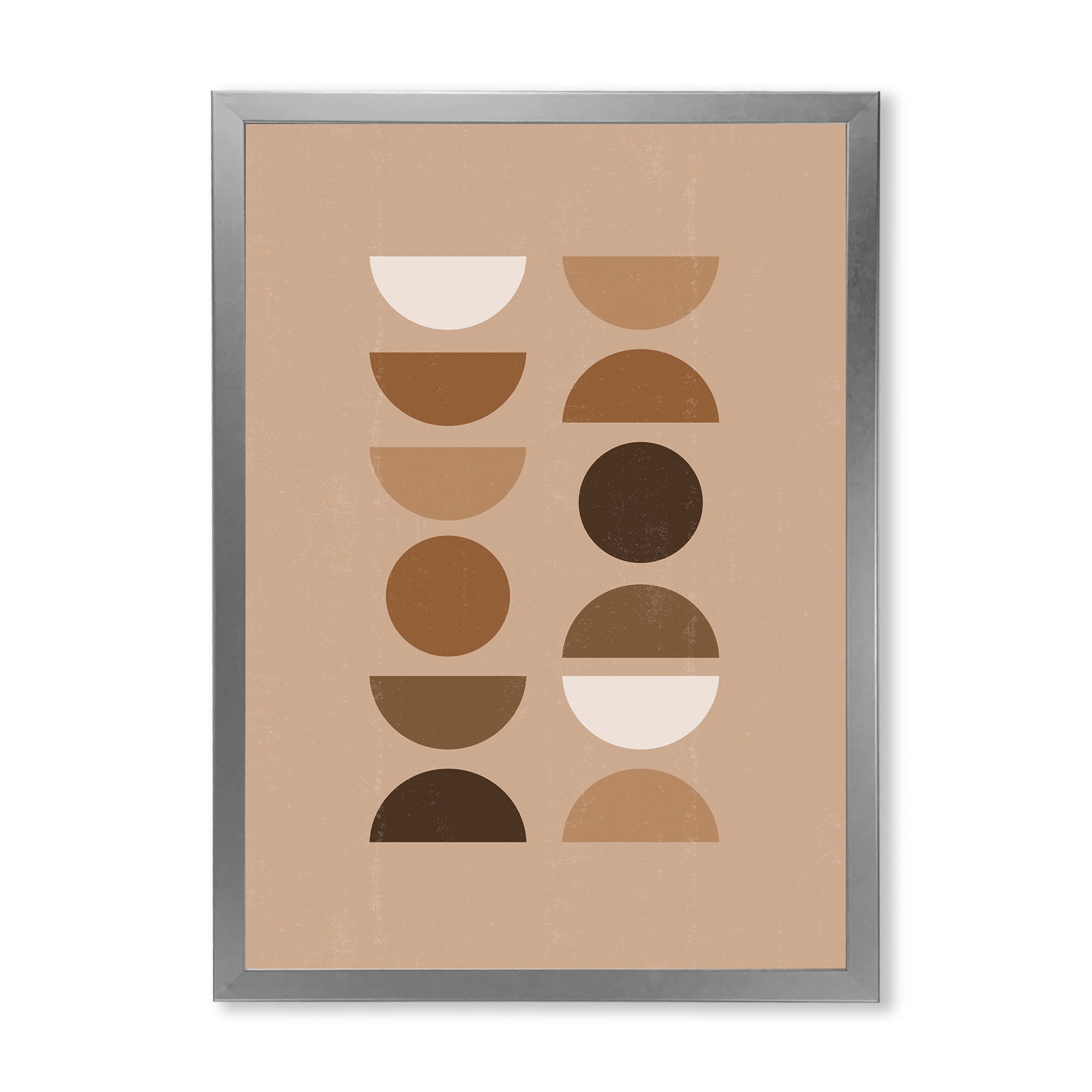 Designart 'Abstract Moon and Sun Geometric Print II' Modern Framed Art Print