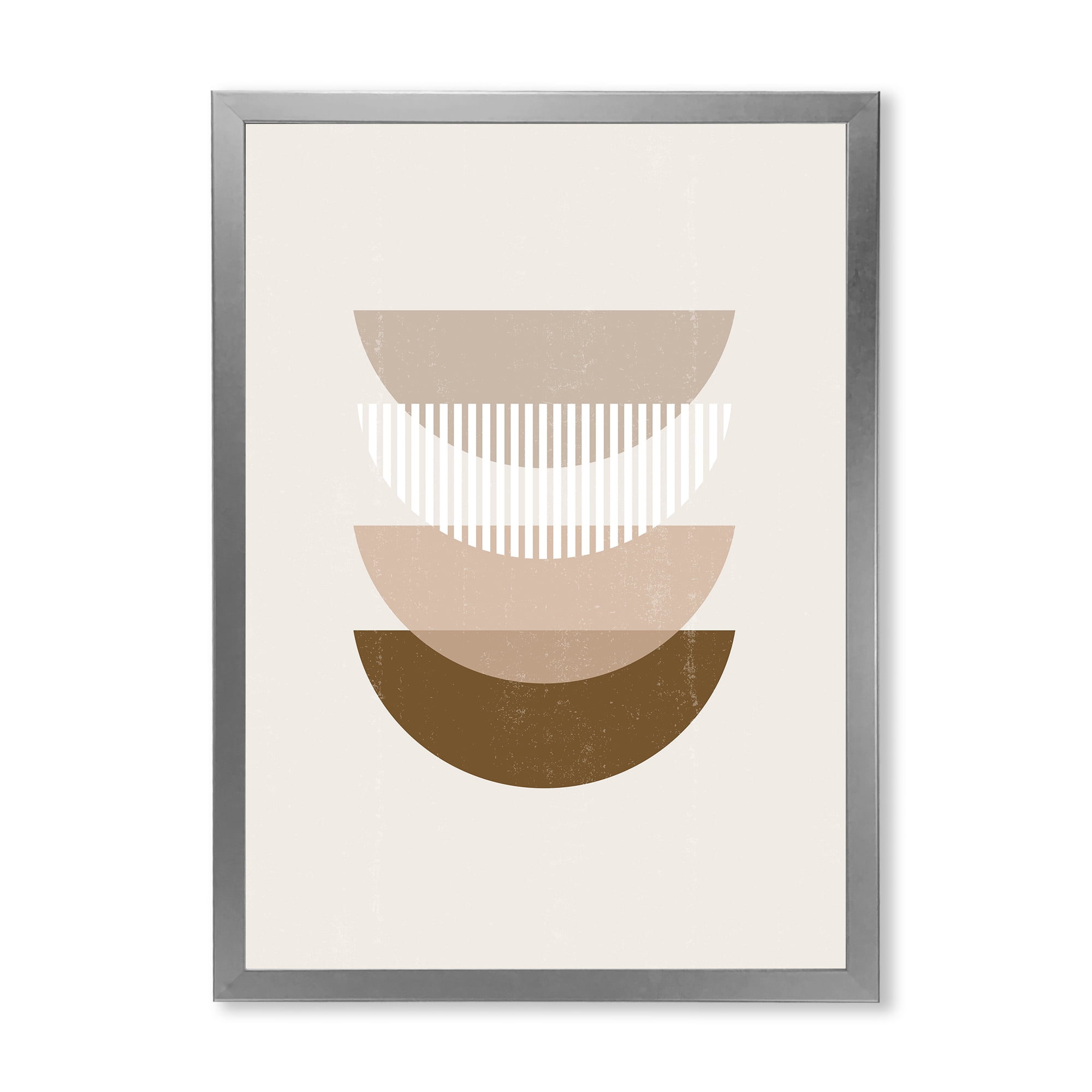 Designart 'Abstract Moon and Sun Geometric Print III' Modern Framed Art Print