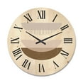thumbnail image 1 of Designart 'Abstract Moon and Sun Geometric Print III' Modern Wood Wall Clock, 1 of 5