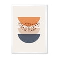 thumbnail image 1 of Designart 'Abstract Moon and Sun Geometrics In Blue & Orange' Modern Framed Art Print, 1 of 4