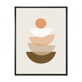 thumbnail image 1 of Designart 'Abstract Moon and Sun Geometrics In Terracotta I' Modern Framed Canvas Wall Art Print, 1 of 5