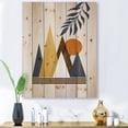 thumbnail image 1 of Designart 'Abstract Moon and Sun In Mountains I' Modern Print on Natural Pine Wood, 1 of 5