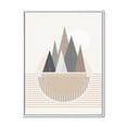thumbnail image 1 of Designart 'Abstract Moon and Sun In Mountains III' Modern Framed Canvas Wall Art Print, 1 of 5