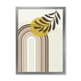 thumbnail image 1 of Designart 'Abstract Moon and Sun With Leaf In Earth Tones' Modern Framed Art Print, 1 of 4