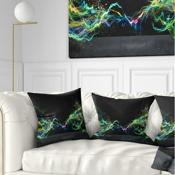 Designart Abstract Motion Banner - Contemporary Throw Pillow - 16x16