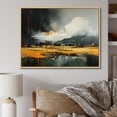 thumbnail image 1 of Designart "Abstract Mountain Majesty Grey and Yellow Lands II" Landscapes Framed Wall Art - Modern Grey Abstract Landscapes Entryway Framed Wall Art Print, 1 of 6