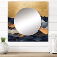 thumbnail image 1 of Designart "Abstract Mountains Nature s Abstraction" Abstract Landscape Square Mirror For Wall Decor - Large Yellow Square Printed Wall Mirror Art - Wall Mounted Square Large Mirror, 1 of 5