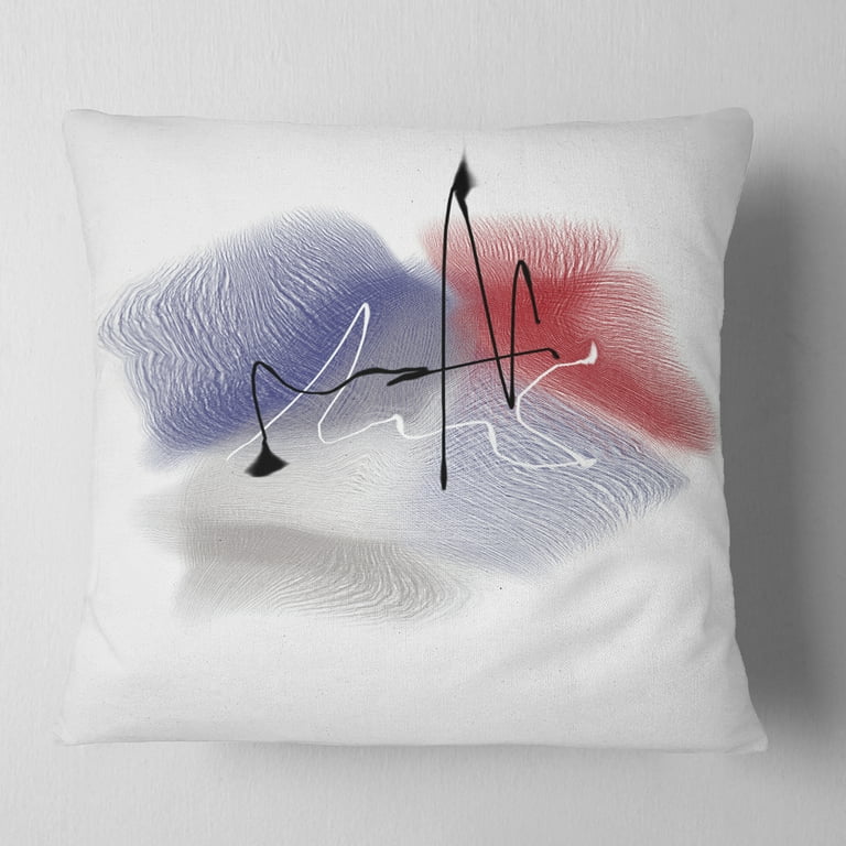 Designart Abstract Multicolor Flowers Animal Throw Pillow 16x16