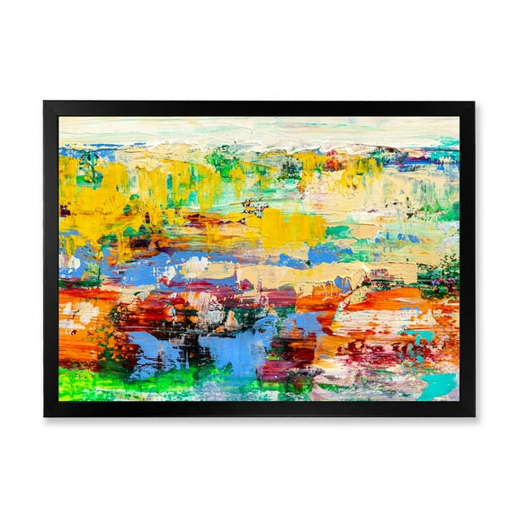 Designart 'Abstract Multicolored Bright Texture Art I' Modern Framed Art Print