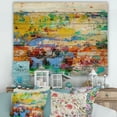 thumbnail image 1 of Designart 'Abstract Multicolored Bright Texture Art I' Modern Print on Natural Pine Wood, 1 of 5