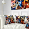 thumbnail image 1 of Designart Abstract Music and Rhythm - Abstract Throw Pillow - 18x18, 1 of 5