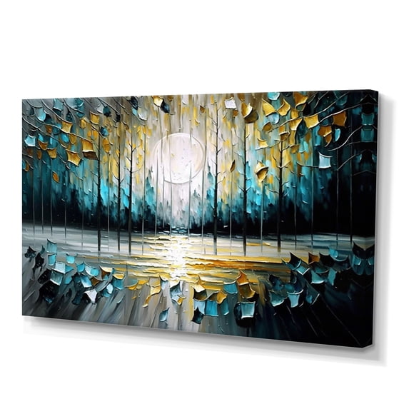 Designart Abstract Nature Trees Painting II Canvas Wall Art