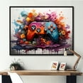 thumbnail image 1 of Designart "Abstract Neon Video Game Controller" Fashion Framed Wall Art - Modern Colorful Video Games Living Room Framed Canvas Art, 1 of 6