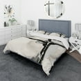 thumbnail image 1 of Designart 'Abstract Neutral II' Geometric Duvet Cover Set, 1 of 4