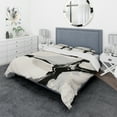 thumbnail image 1 of Designart 'Abstract Neutral III' Geometric Duvet Cover Set, 1 of 4