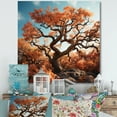 thumbnail image 1 of Designart "Abstract Oak Canopy Artistry II" Tree Oak Wall Art Living Room, 1 of 7