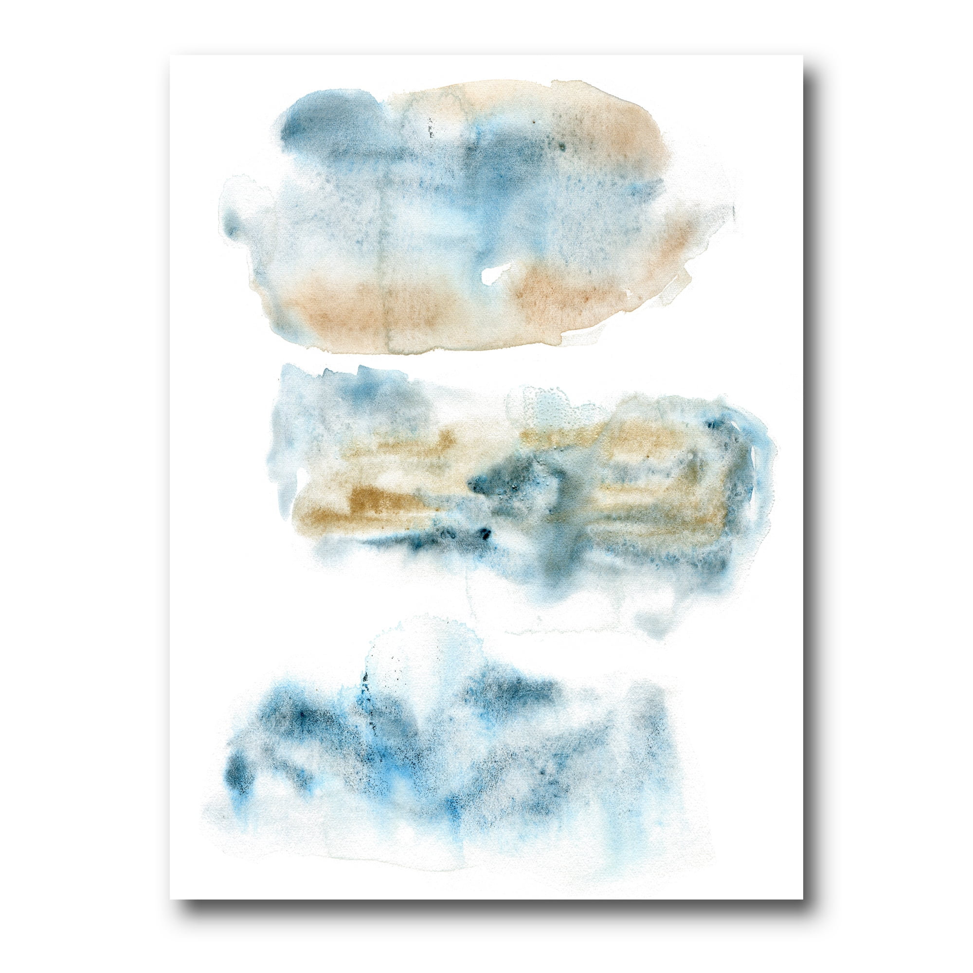 Designart ' Abstract Of Clouds Dark Blue Colored II ' Modern Canvas Wall Art Print