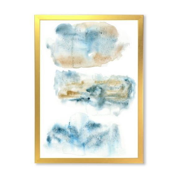 Designart 'Abstract Of Clouds Dark Blue Colored II' Modern Framed Art Print