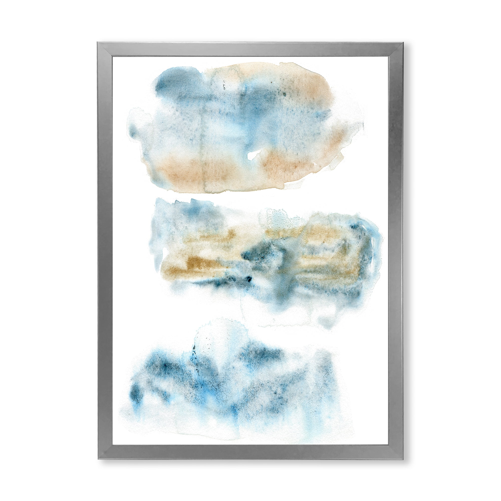 Designart 'Abstract Of Clouds Dark Blue Colored II' Modern Framed Art Print