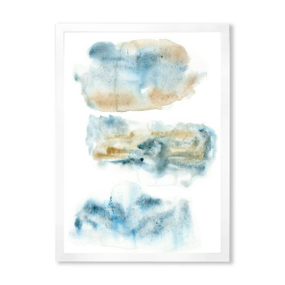 Designart 'Abstract Of Clouds Dark Blue Colored II' Modern Framed Art Print