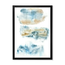 Designart 'Abstract Of Clouds Dark Blue Colored II' Modern Framed Art Print