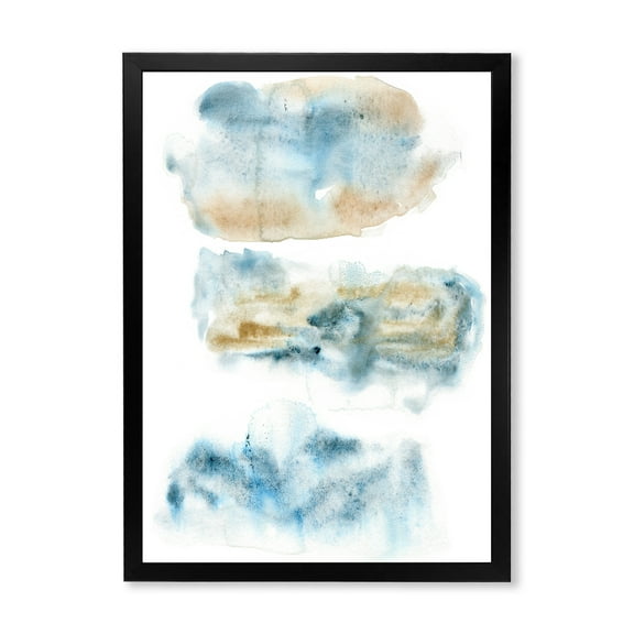 Designart 'Abstract Of Clouds Dark Blue Colored II' Modern Framed Art Print