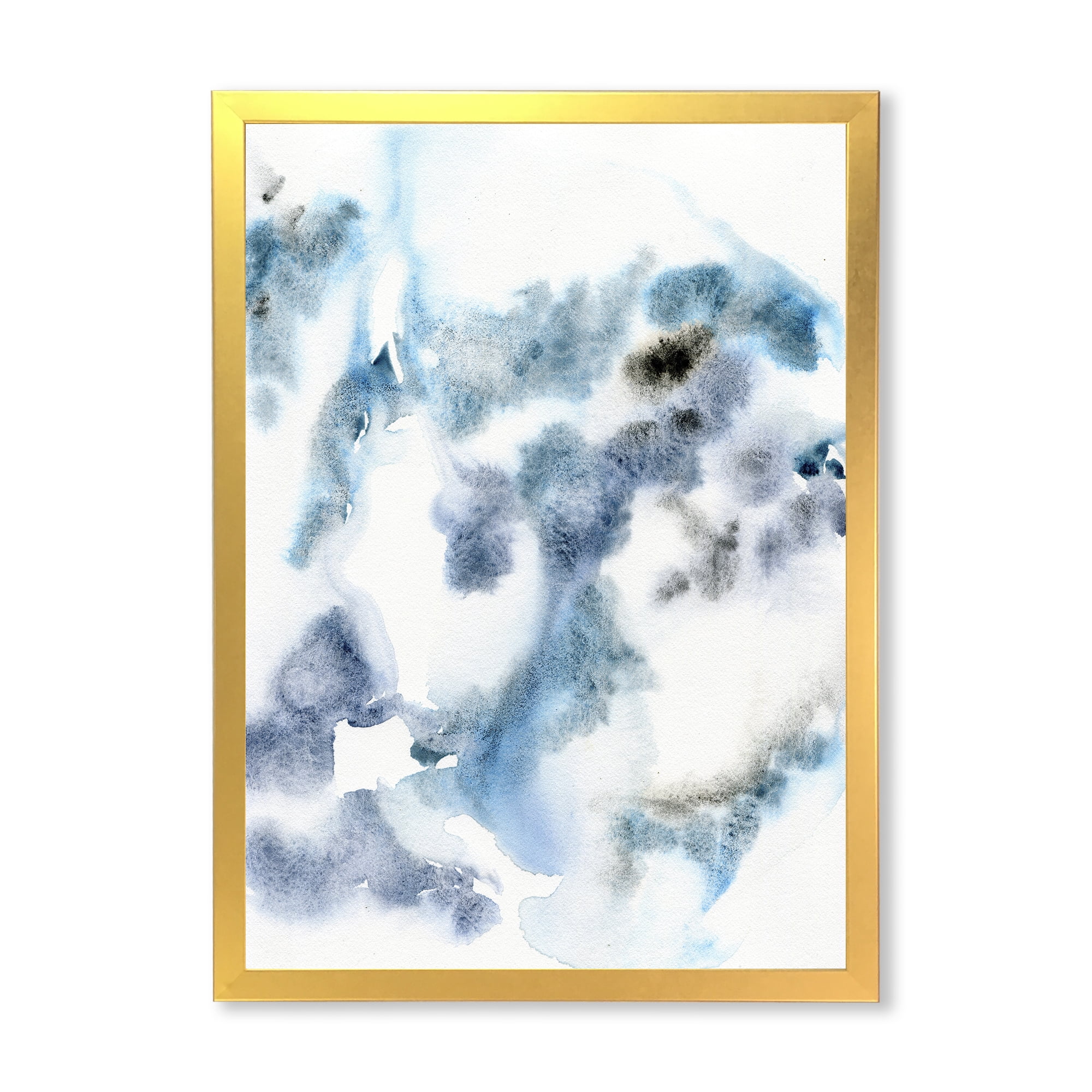 Designart 'Abstract Of Clouds Dark Blue Colored III' Modern Framed Art Print