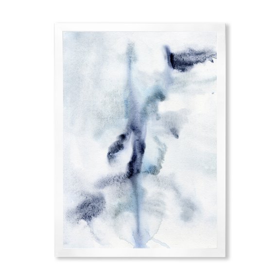 Designart 'Abstract Of Clouds Dark Blue Colored IV' Modern Framed Art Print