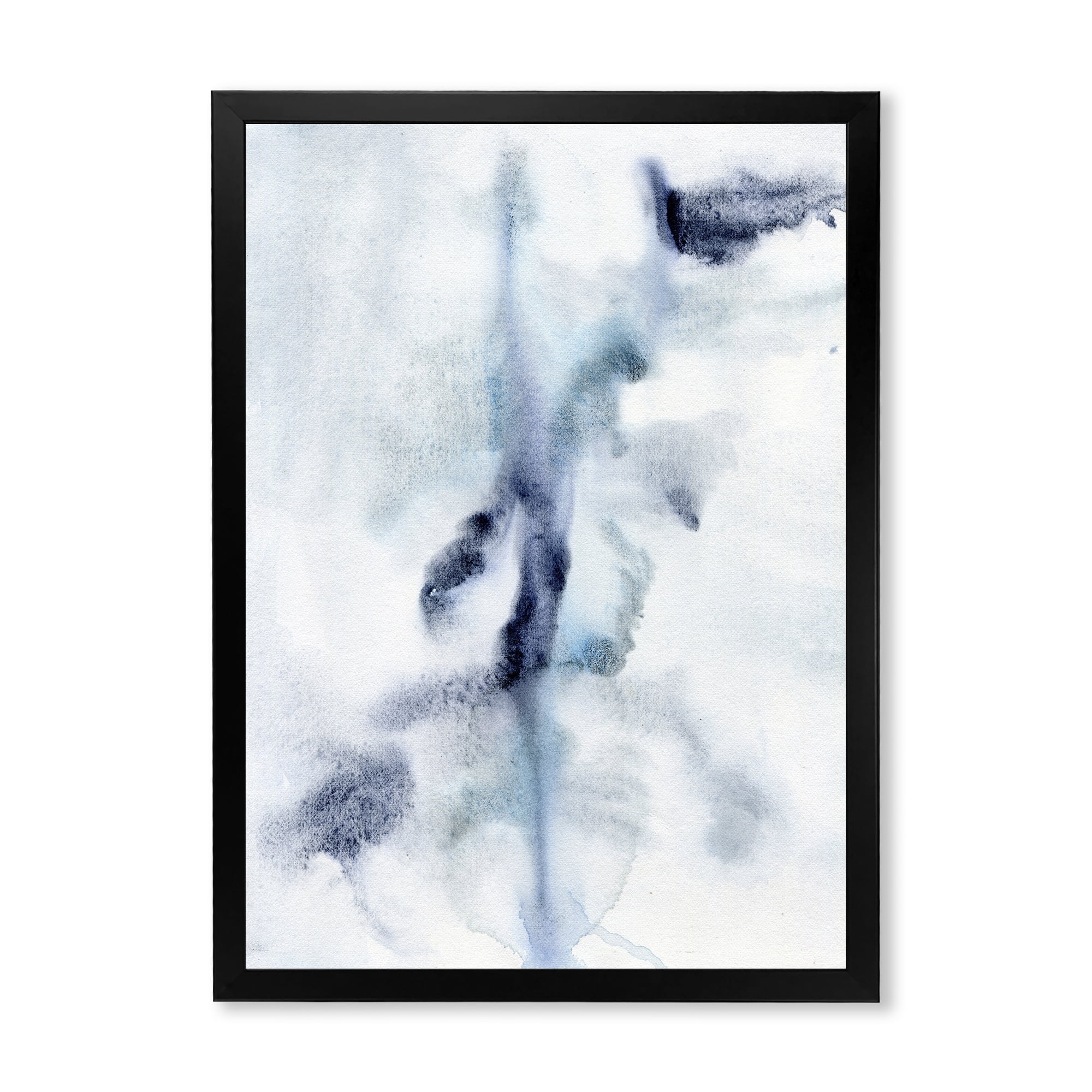 Designart 'Abstract Of Clouds Dark Blue Colored IV' Modern Framed Art Print