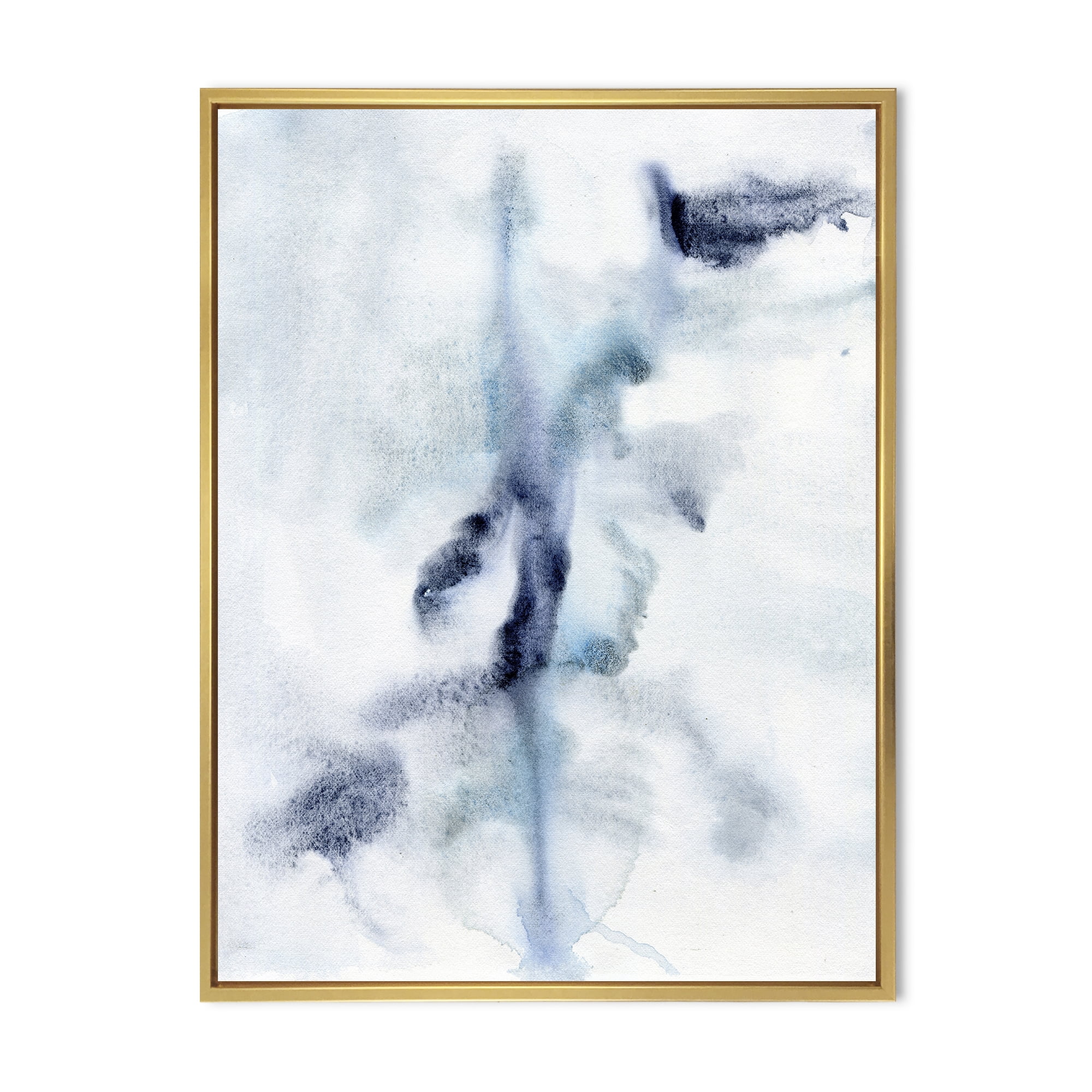 Designart 'Abstract Of Clouds Dark Blue Colored IV' Modern Framed Canvas Wall Art Print