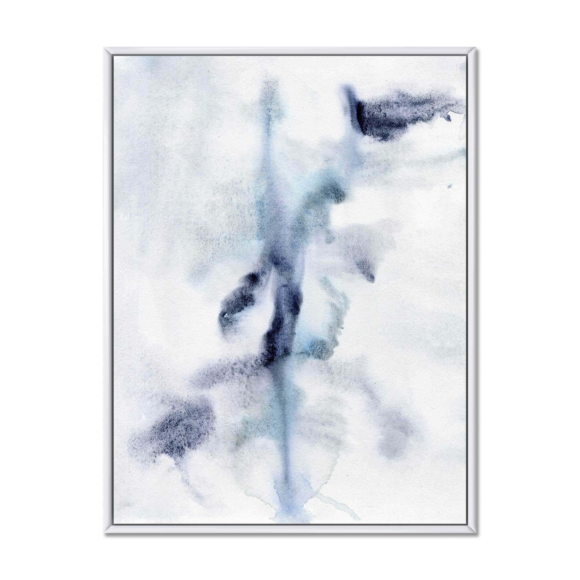 Designart 'Abstract Of Clouds Dark Blue Colored IV' Modern Framed Canvas Wall Art Print